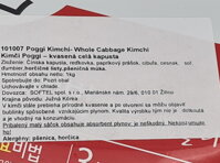 Slovenská etiketa kimči z celej kapusty 1 kg