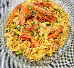Fettuccine s krevetami
