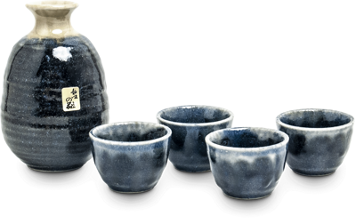 Set na sake modrý (pre 4 osoby) EDO JAPAN