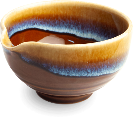 Porcelánová matcha miska Katakuchi hnedá 12,5cm