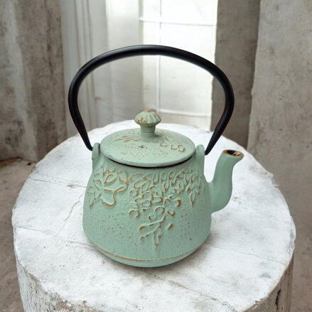 Liatinový čajník Sakura, mentolový (0,6 l)