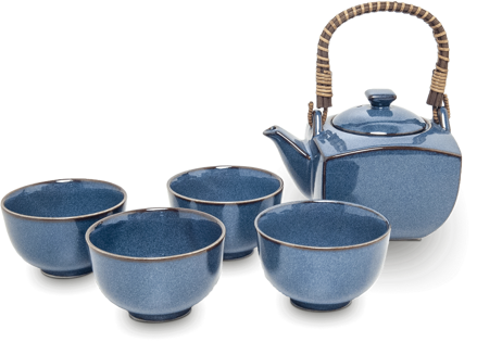 Set na čaj modrý  (pre 4 osoby)