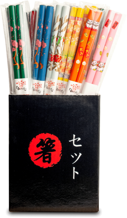 Čínske paličky viacfarebné s motívom kvetov Čínske paličky viacfarebné s motívom kvetov