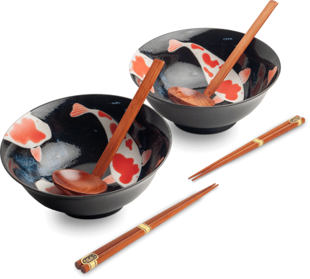 Porcelánová súprava misiek na ramen Koi 21cm