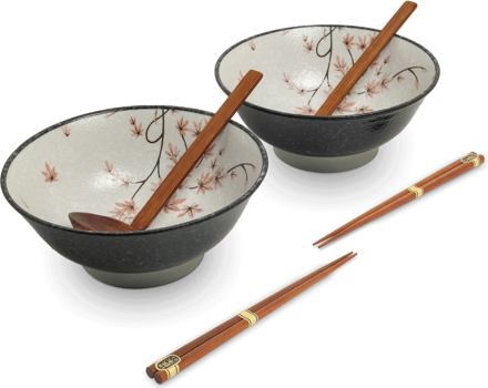 Ramen set 2 misiek Javorový list 22cm EDO JAPAN