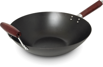 Wok panvica carbon 36cm s rukoväťou