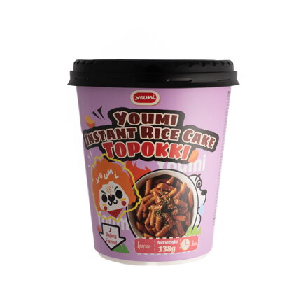 Koláčiky ryžové Topokki Jjajang cup Youmi 138g