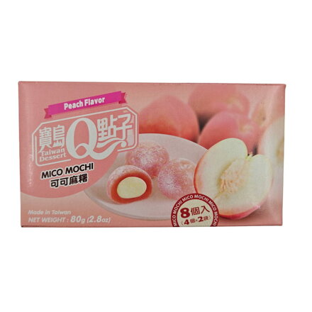 Koláčiky ryžové Mochi broskyňové 80g