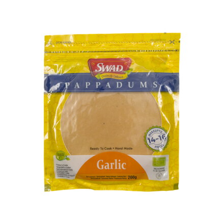Papadum placky indické cesnakové SWAD 200g