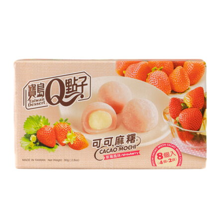 Koláčiky ryžové Mochi jahodové čokoládové 80g