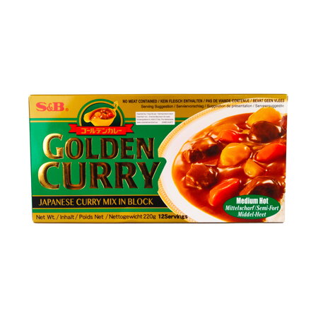 Omáčka Golden Curry stredne ostrá 220g S&B