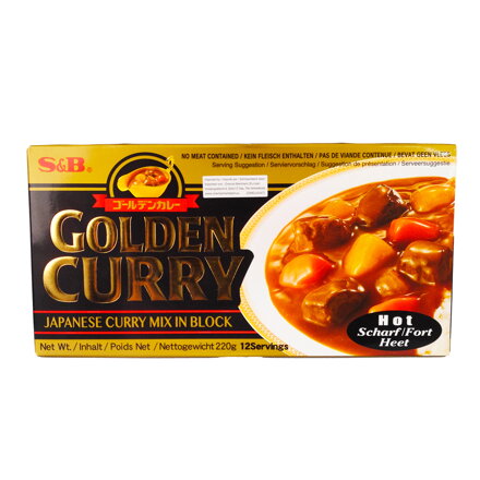 Omáčka Golden Curry ostrá 220g S&B