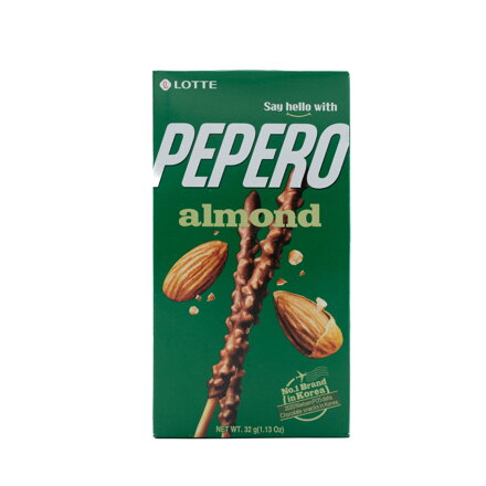 Tyčinky Pepero mandľové v čokoláde 32g