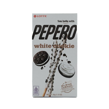 Tyčinky Pepero s bielou čokoládou a cookiesi Lotte 32g