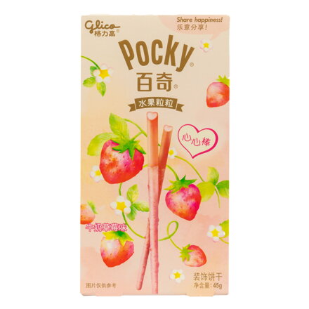 Tyčinky Pocky jahodové mliečne GLICO 45g