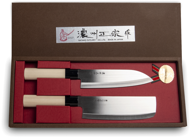 Japonské nože Satake (Santoku+Nakiri) 2ks