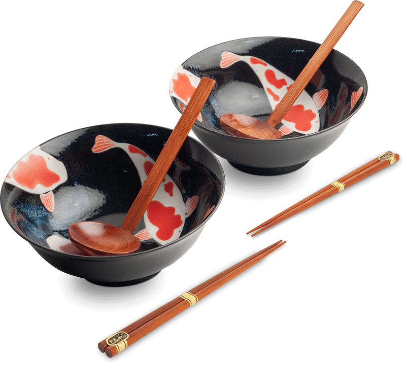 Porcelánová súprava misiek na ramen Koi 21cm