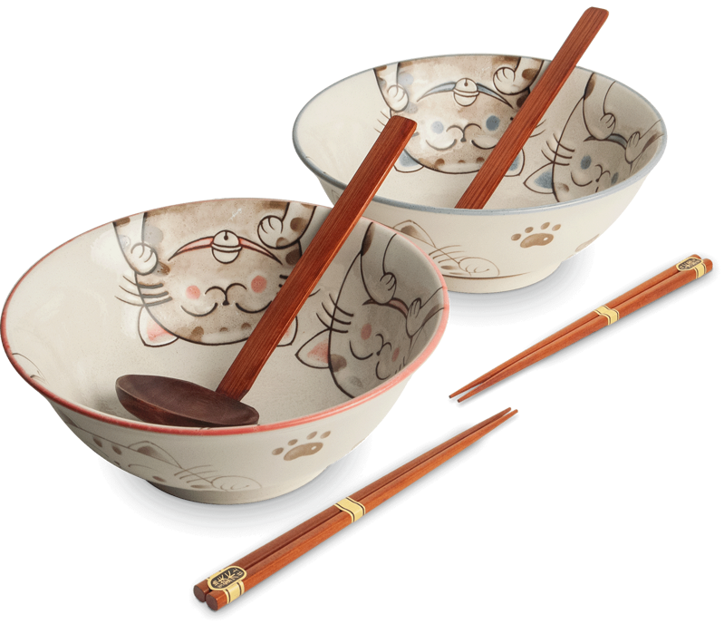 Ramen set 2 misiek tri mačky 20,5cm