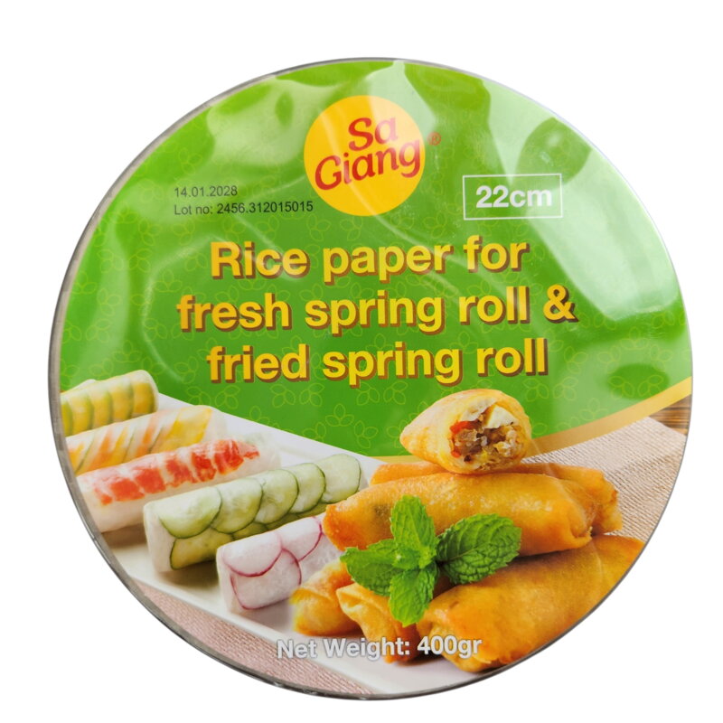 Papier ryžový na závitky 22cm SA GIANG 400g