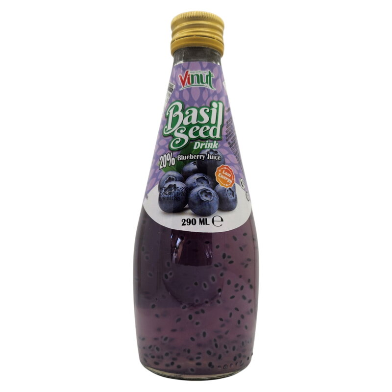 Nápoj so semienkami bazalky čučoriedka VINUT 290ml