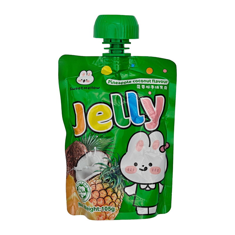 Želé s príchuťou Ananás a Kokos SWEETMELLOW 105g