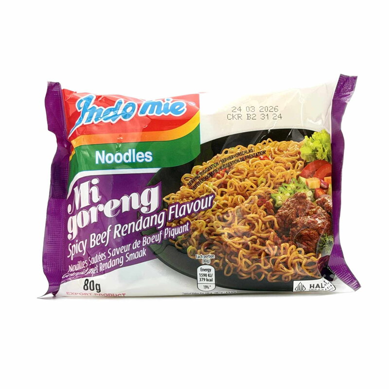 Rezance Indomie pálivé hovädzie Rendang Mi Goreng 80g