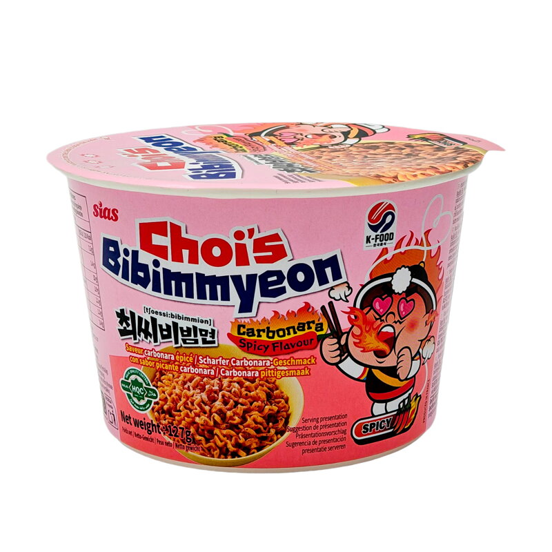 Rezance ostré Carbonara cup Chois Bibimmyeon 127g