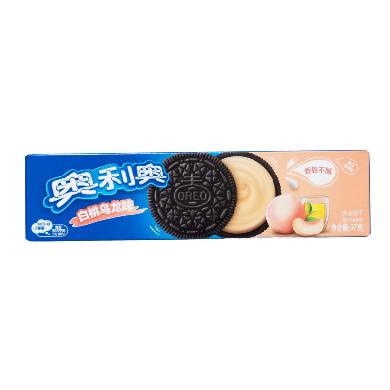 Sušienky Oreo broskyňa a čaj Oolong 97g