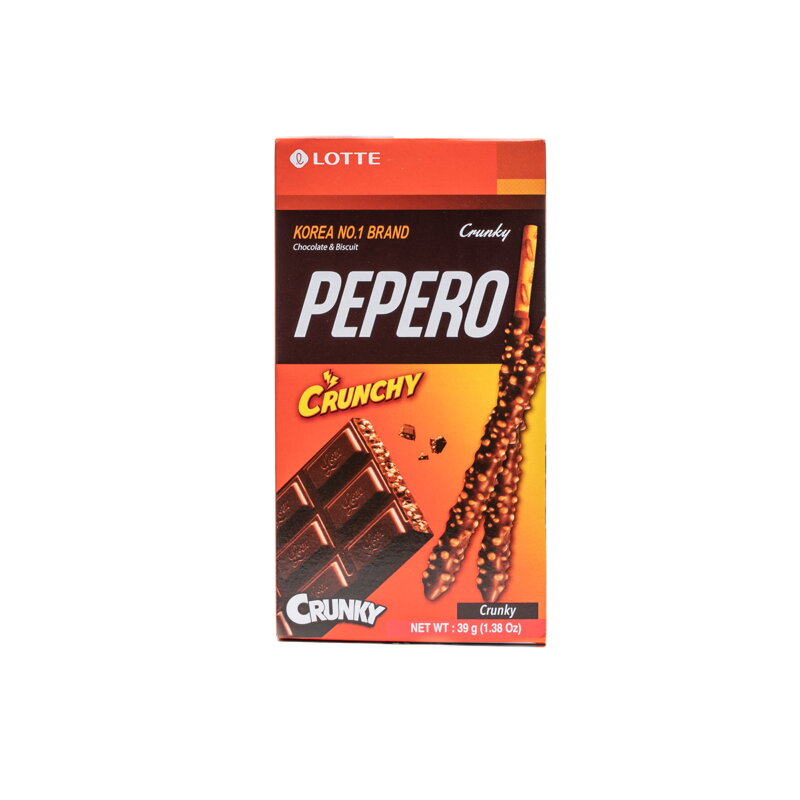 Tyčinky Pepero Crunchy s čokoládou Lotte 39g Tyčinky Pepero Crunchy s čokoládou Lotte 39g