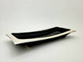 Podnos čierny s bielym lemovaním 10 x 23cm